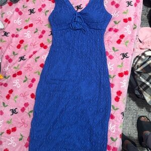 Guess Royal Blue Midi Dress